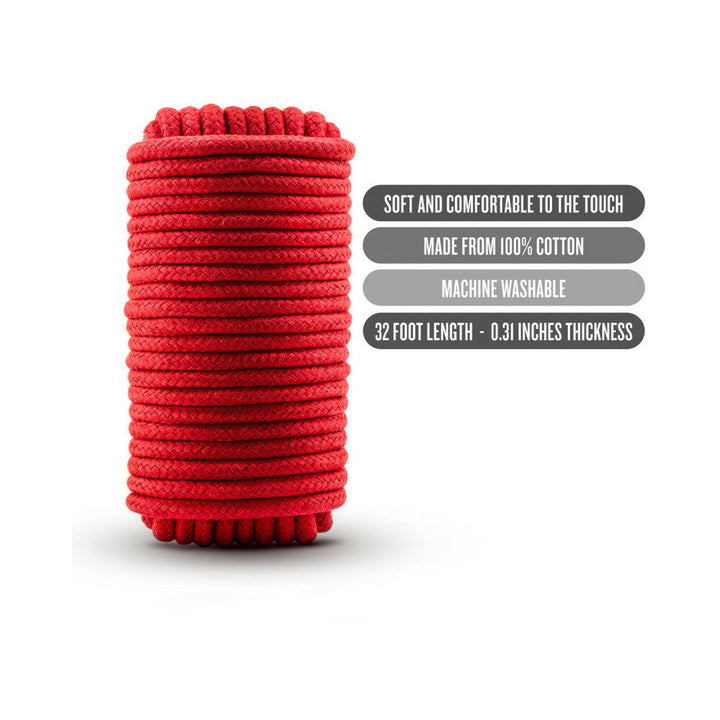 Temptasia Bondage Rope 32 ft. / 10 m Red - Headshop.com