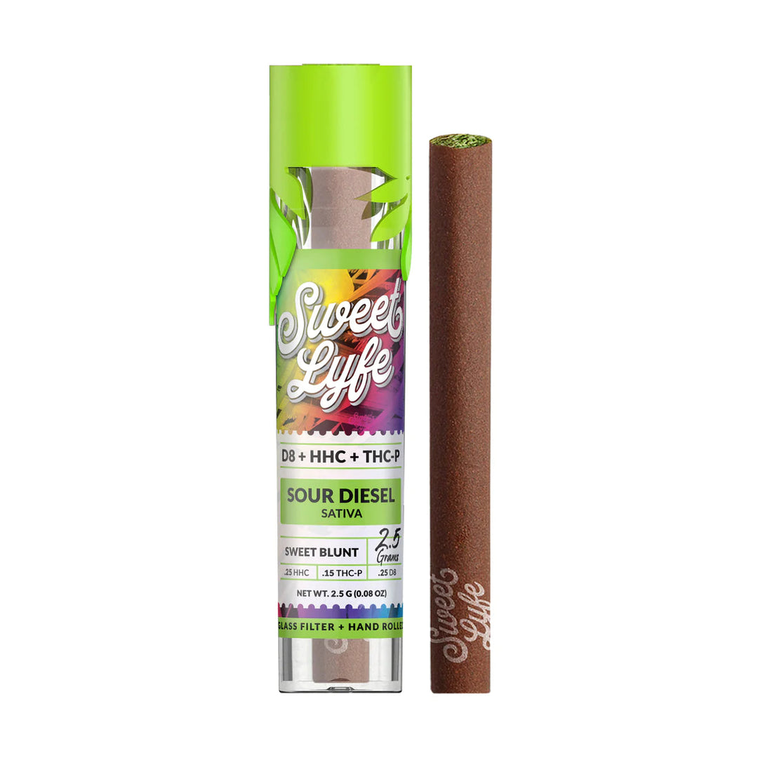Sweet Blunt D8, HHC, THC-P - Sour Diesel (Sativa) - Headshop.com
