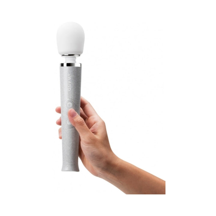 Le Wand All That Glimmers Petite Rechargeable Vibrating Massager Special Edition Set White - Headshop.com