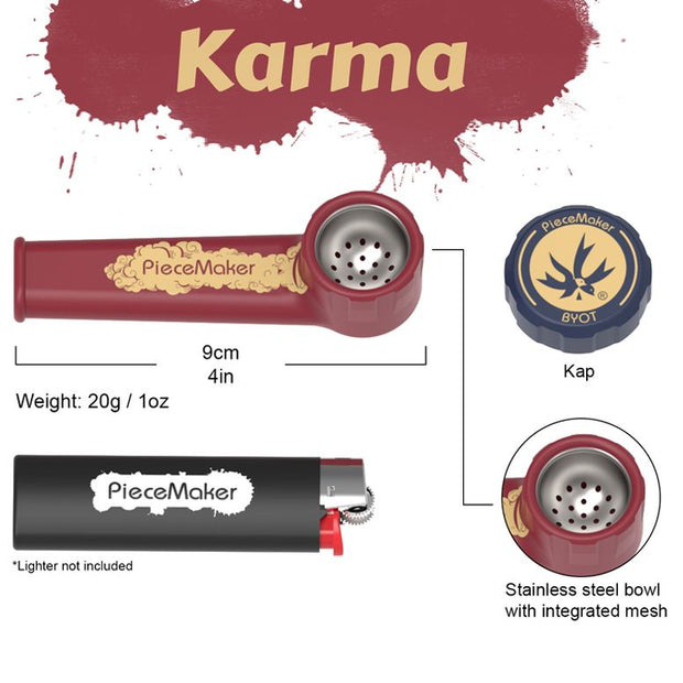 PieceMaker Karma Silicone Pipe - 3.5" / 10ct - Headshop.com