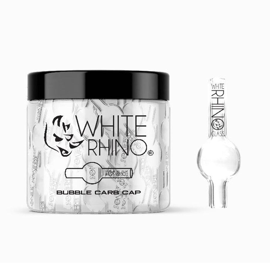 White Rhino Glass Bubble Carb Caps - Headshop.com