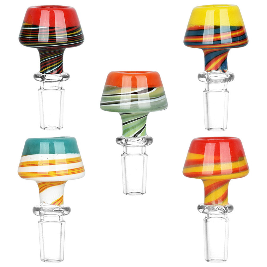 Vivacious Vibe Herb Slide - 14mm M / Assorted Colors 5PC SET - Headshop.com