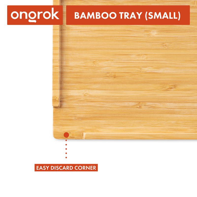 Ongrok Sustainable Small Bamboo Wood Tray - Headshop.com