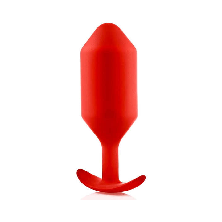 b-Vibe Snug Plug 6 Weighted Silicone Anal Plug Red - Headshop.com
