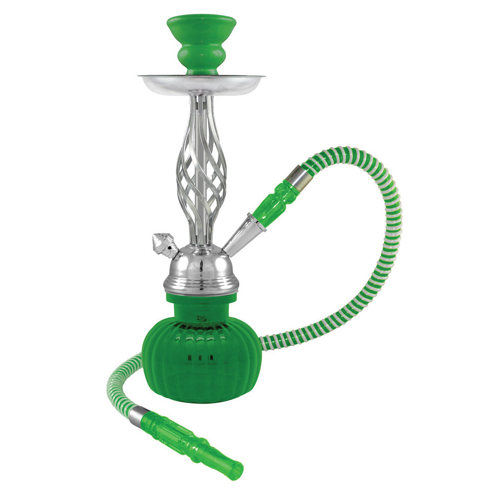 12" Swirl 1-Hose Premium Hookah - Colors Vary - Headshop.com