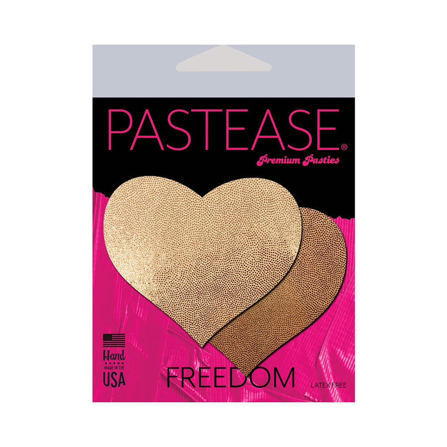 Pastease Love: Liquid Rose Gold Heart Nipple Pasties - Headshop.com