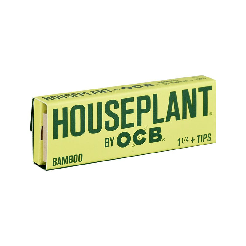 24CT DISP - Houseplant by OCB Rolling Papers + Tips - Bamboo / 50pc / 1 1/4" - Headshop.com