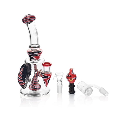 High Society - Tulu Premium Wig Wag Concentrate Rig (Red & Black) - Headshop.com