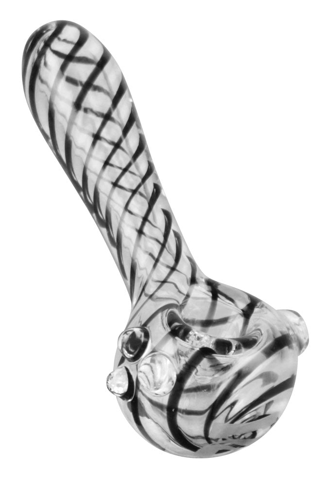 Pulsar UV Candy Stripe Spoon Pipe - 4.5" / Colors Vary - Headshop.com