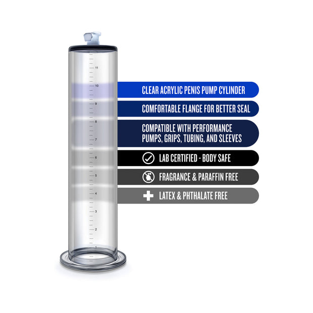 Performance - 12in x 2.5in Penis Pump Cylinder - Clear - Headshop.com