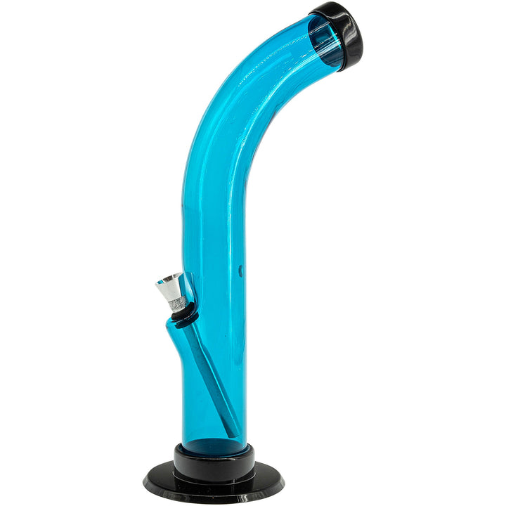 Acrylic Curved Tube Bong 10''