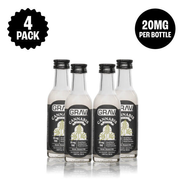 GRAV® Cannabis Spirit 20mg Natural, 50ml Bottle 4-Pack