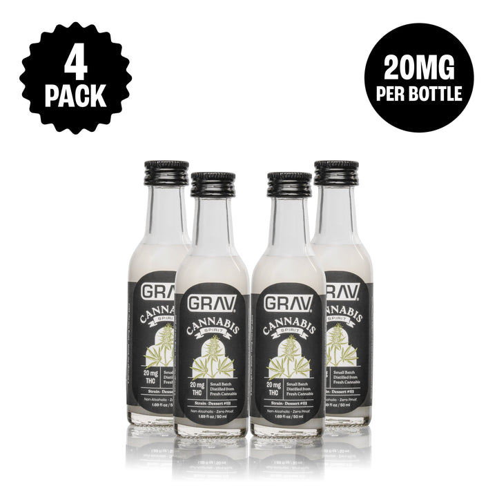 GRAV® Cannabis Spirit 20mg Natural, 50ml Bottle 4-Pack