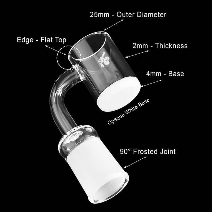 Honey & Milk Quartz Banger - 90° Degree | YL - Headshop.com