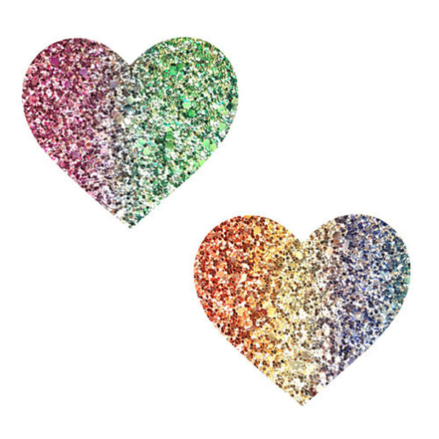 Neva Nude Pasty Heart Glitter Multicolor - Headshop.com