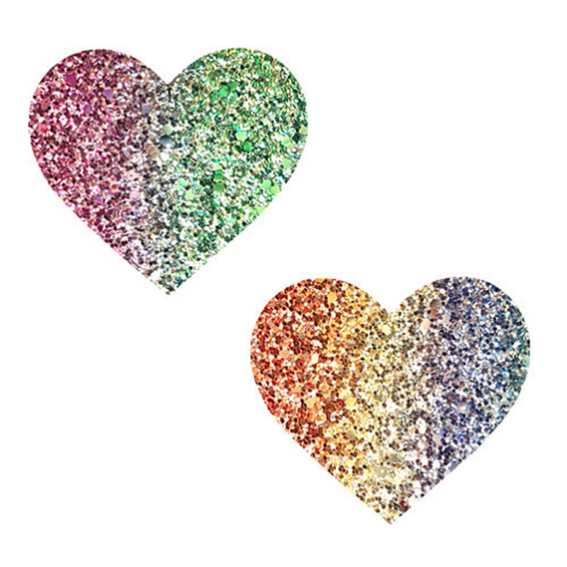 Neva Nude Pasty Heart Glitter Multicolor - Headshop.com