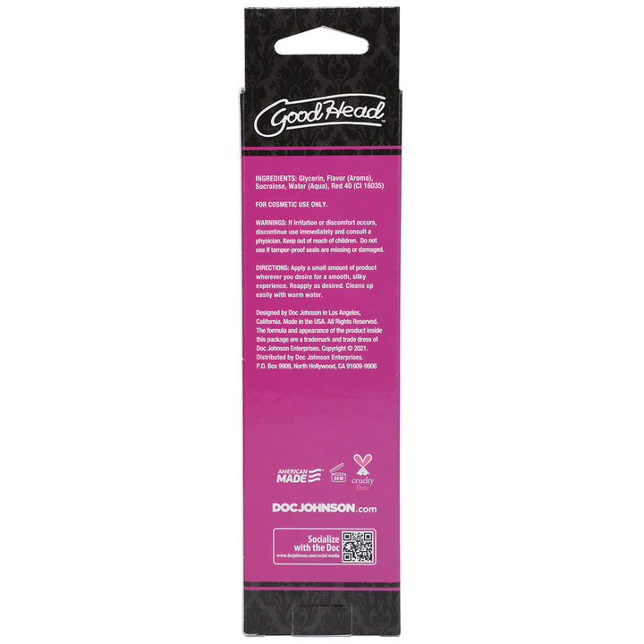 GoodHead Warming Head Oral Delight Gel Strawberry 4 oz.