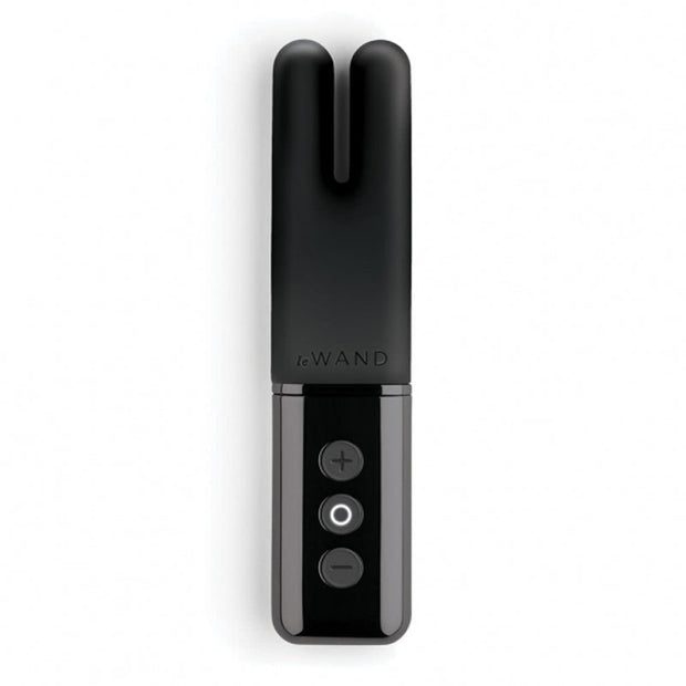 Le Wand Chrome Deux Rechargeable Silicone Mini Vibrator Black - Headshop.com