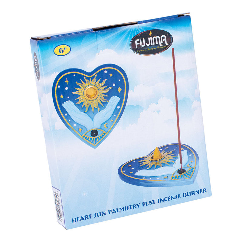 Fujima Sun Heart Flat Incense Burner - 6" - Headshop.com