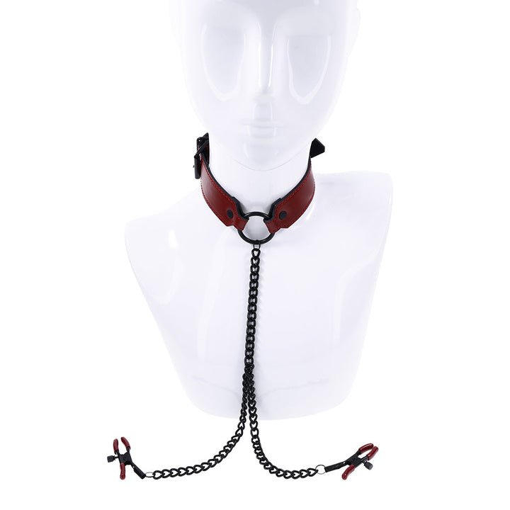 Sportsheets Saffron Collar with Nipple Clamps - Headshop.com