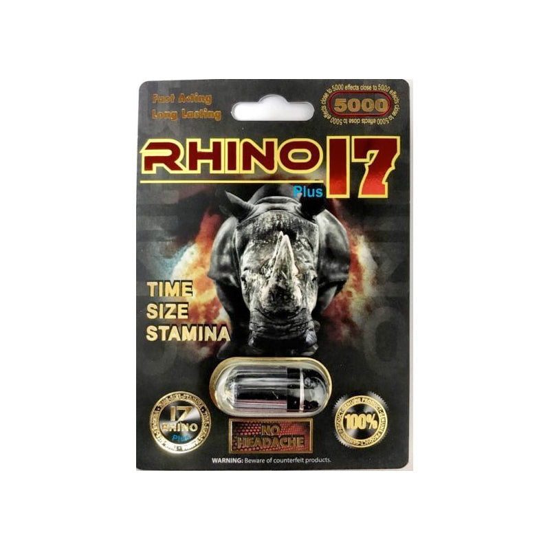 Rhino 17 5000 Plus 1ct Capsule - Headshop.com