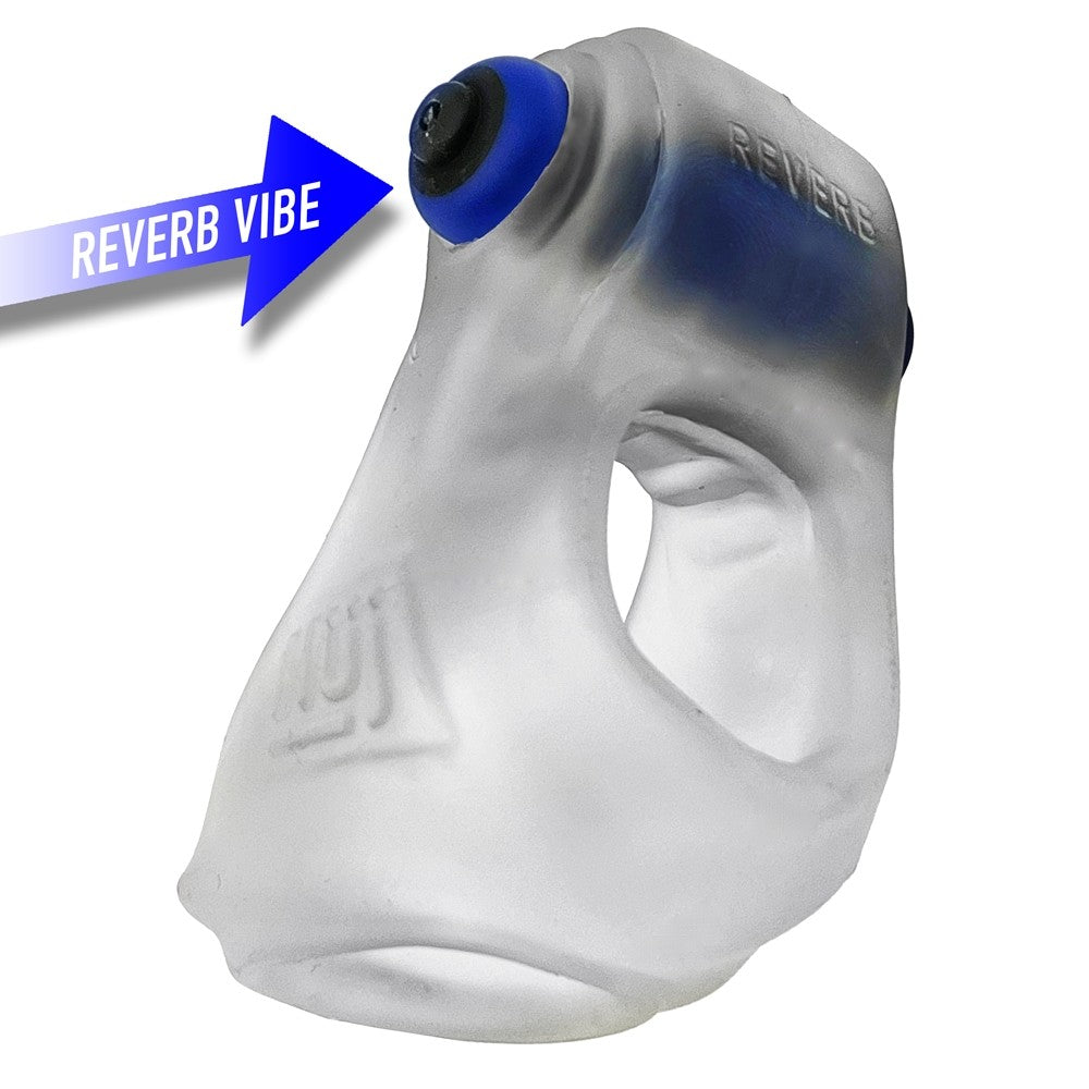 Hunkyjunk Revsling Cock & Ball Sling with Bullet Vibrator Clear Ice - Headshop.com