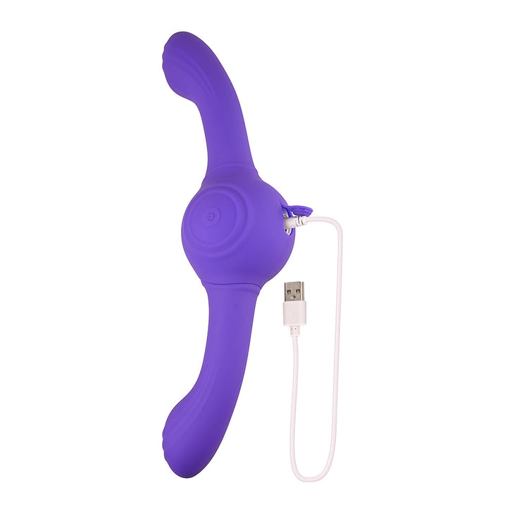 Evolved Our Gyro Vibe Rechargeable Dual Ended Gyrating Silicone Vibrator Purple - Headshop.com