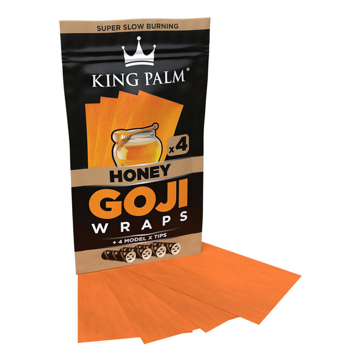 King Palm Goji Wraps & Filter Tips | 4pk | 15pc Display - Headshop.com