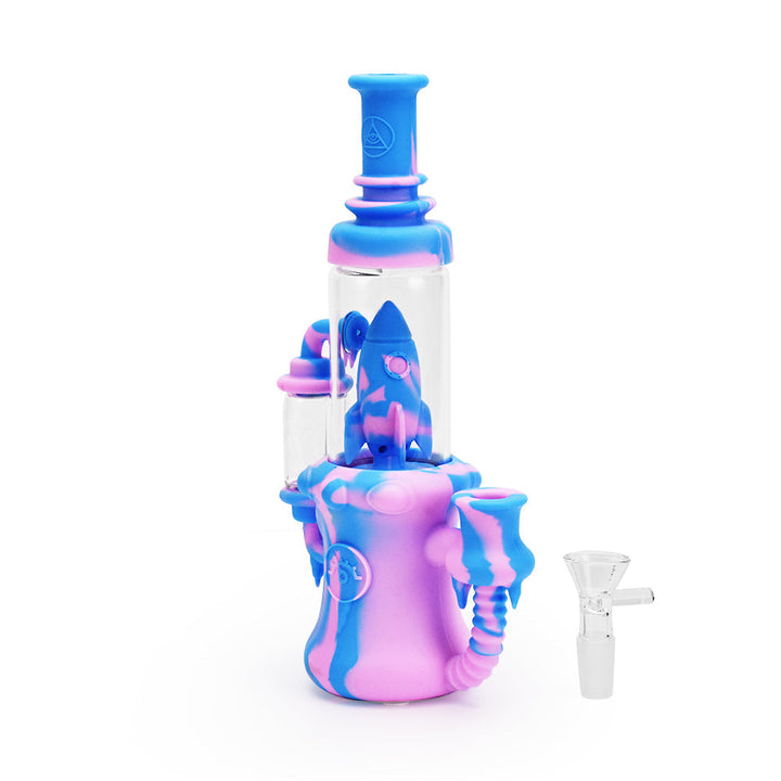 Ritual - 8.5'' Silicone Rocket Recycler - Cotton Candy - Headshop.com