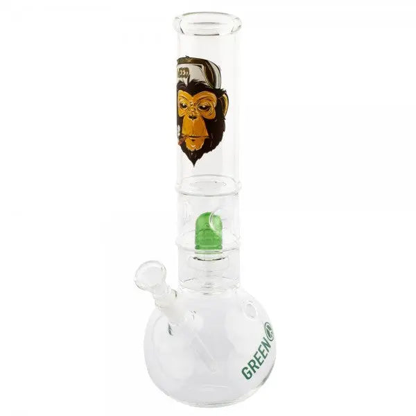 Greenline | 12.5" Round Glass Water Pipe w/ Dome Perc - Headshop.com