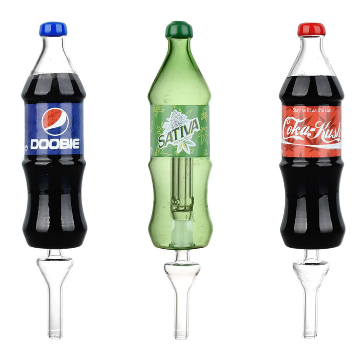 Dabtized Soda Buds Glass Bubbler Dab Straw | 10mm F | 7.75" - Headshop.com
