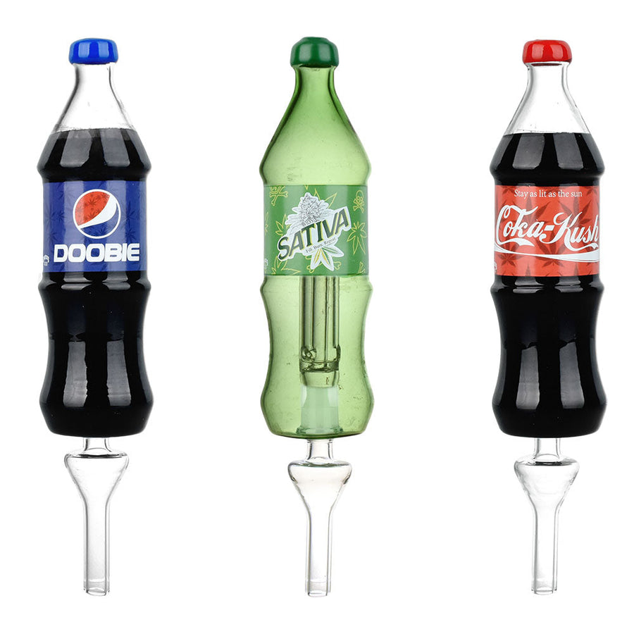 Dabtized Soda Buds Glass Bubbler Dab Straw | 10mm F | 7.75" - Headshop.com