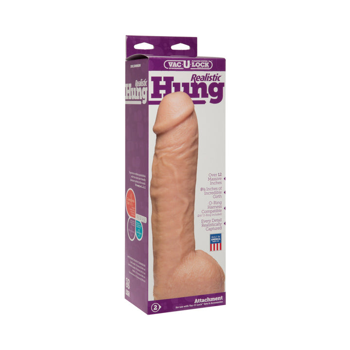 Vac-U-Lock - Realistic Hung White - Headshop.com