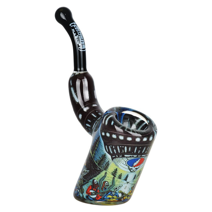 Grateful Dead x Pulsar Inside Print Bent Sherlock Pipe | 4" - Headshop.com
