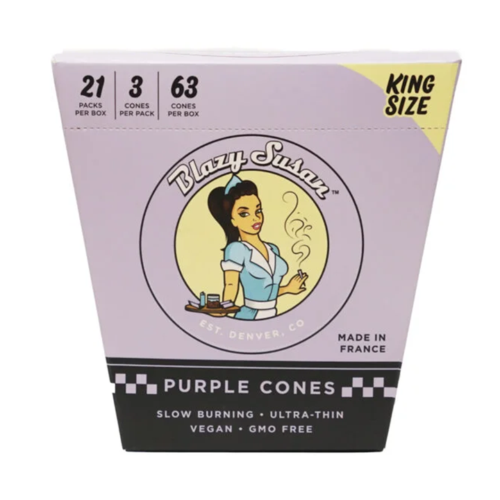 Blazy Susan Purple Paper Cones - Headshop.com