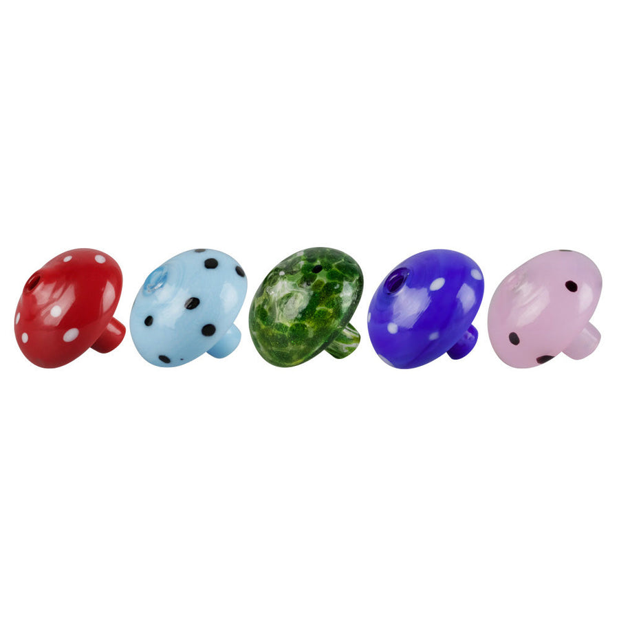 Worked Mushroom Carb Caps - 1"x1.2" / Colors Vary - Headshop.com