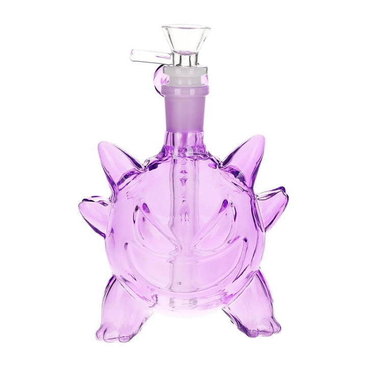 Purple Pocket Monster Glass Water Pipe - 5.75" / 14mm F / "Ghost Type"