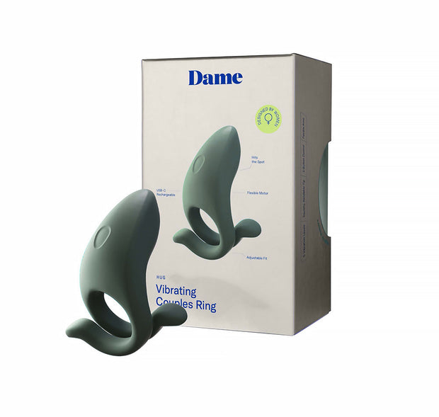 Dame Hug Vibrating Couples Ring Steel - Headshop.com