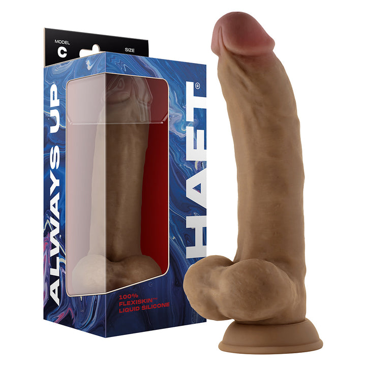Shaft Model C: 9.5 in. Dual Density Silicone Dildo with Balls Oak - Headshop.com