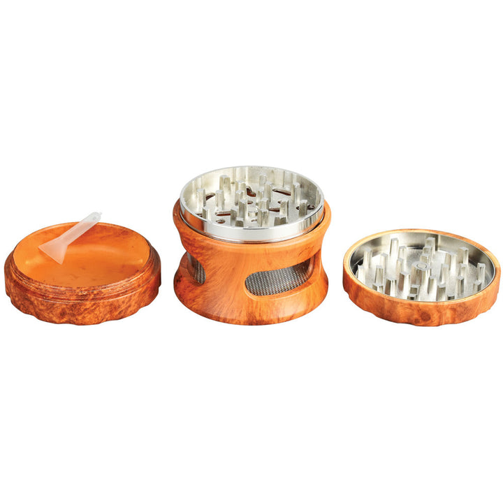 Resin Faux Wood Grinder w/ View Window - Headshop.com