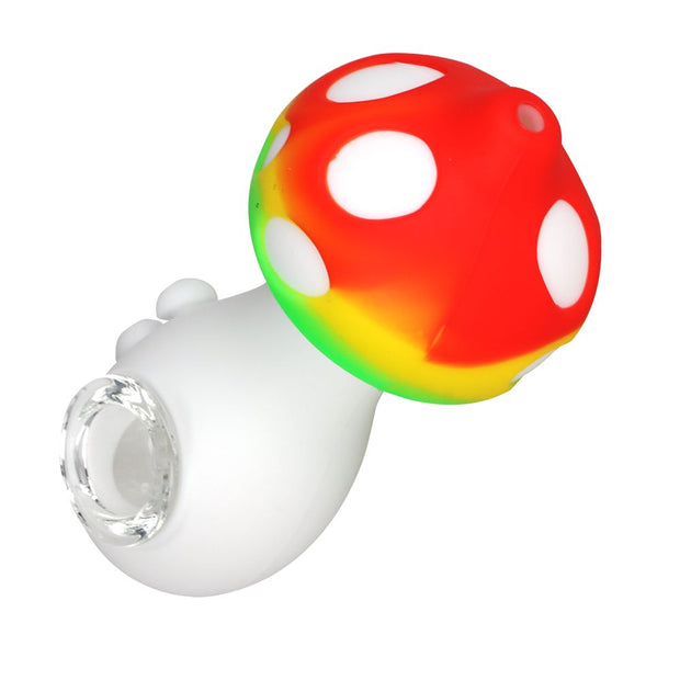 6CT BUNDLE - Silicone Mushroom Hand Pipe - 4.25" / Assorted Colors