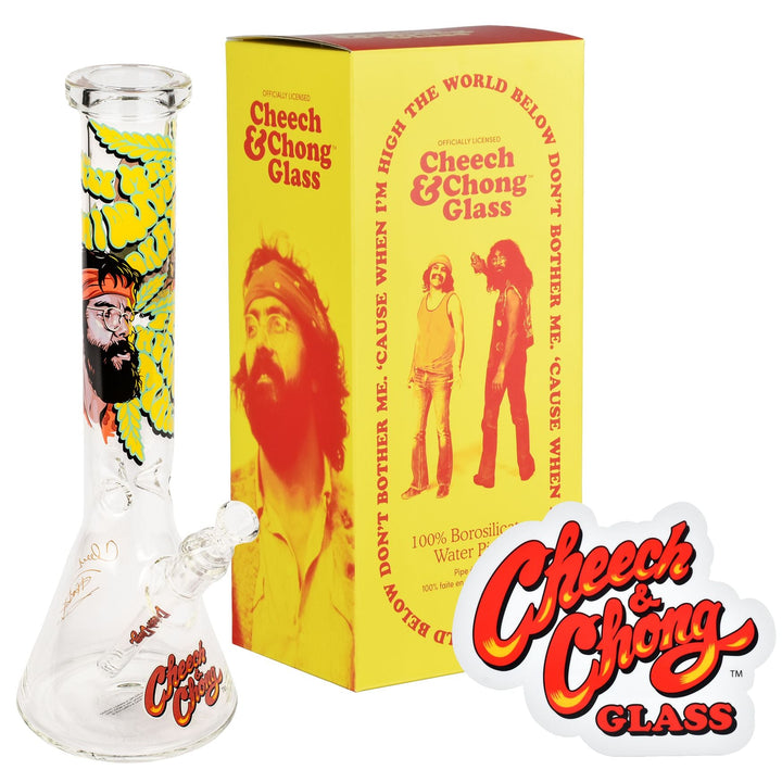 Cheech & Chong Glass Parked Beaker Bong - 15" / 14mm F - Headshop.com