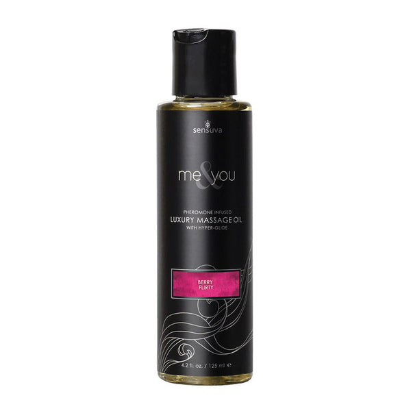 Sensuva Pheromone-Infused Luxury Massage Oil Berry 4.2 oz