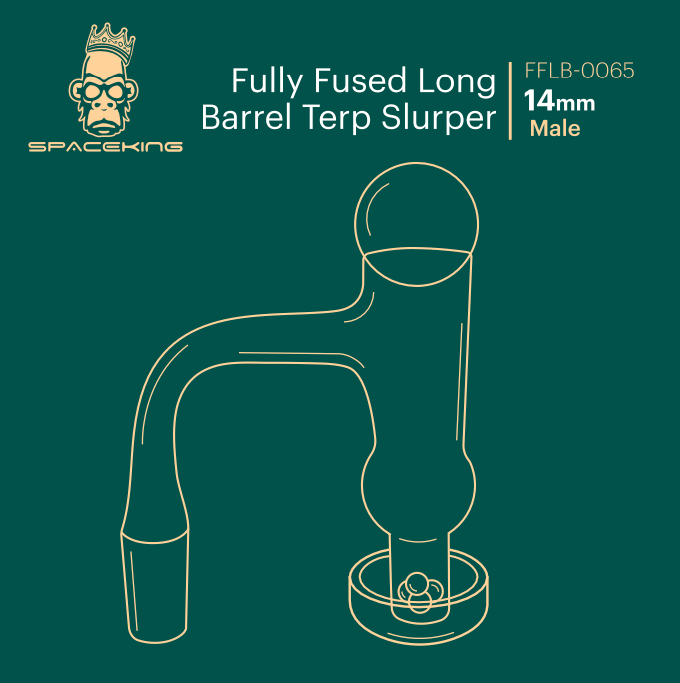 Space King Fully Fused Long Barrel Terp Slurper - Headshop.com