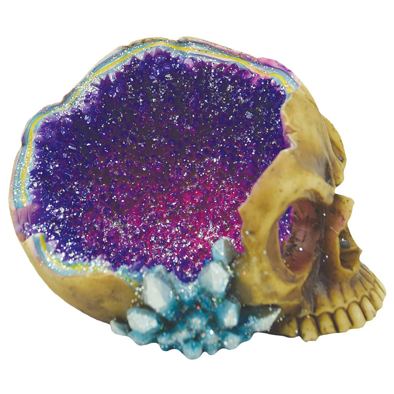 Fujima Geode Skull Polyresin Ashtray - 5.5"x4.25" - Headshop.com