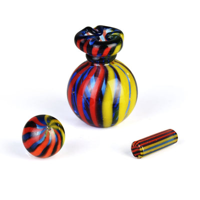 Pulsar Terp Slurper Multi-Striped Set - 3pc / Colors Vary - Headshop.com