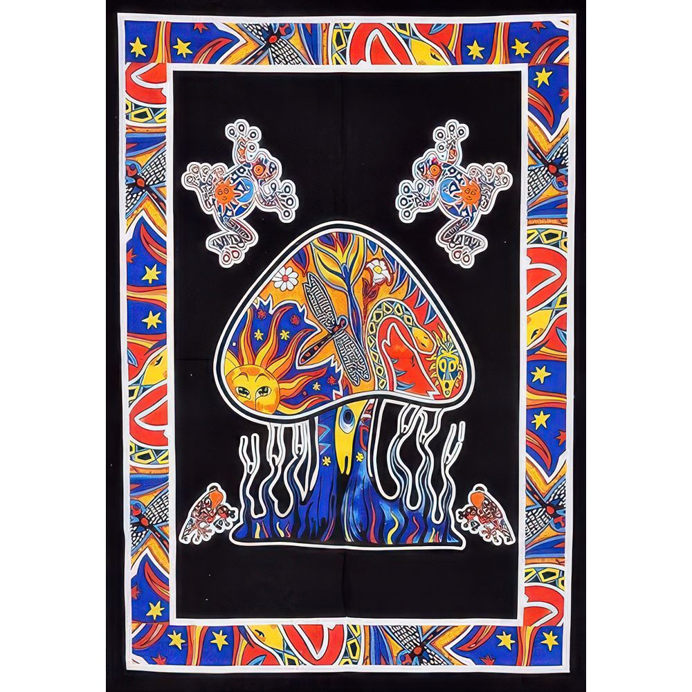 Happy Mushroom Tapestry - 54"x 86" - Headshop.com