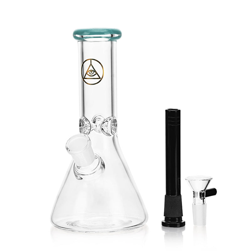 Ritual Smoke - Daily Driver 8" Beaker w/ American Color Accents - Turquoise - Headshop.com