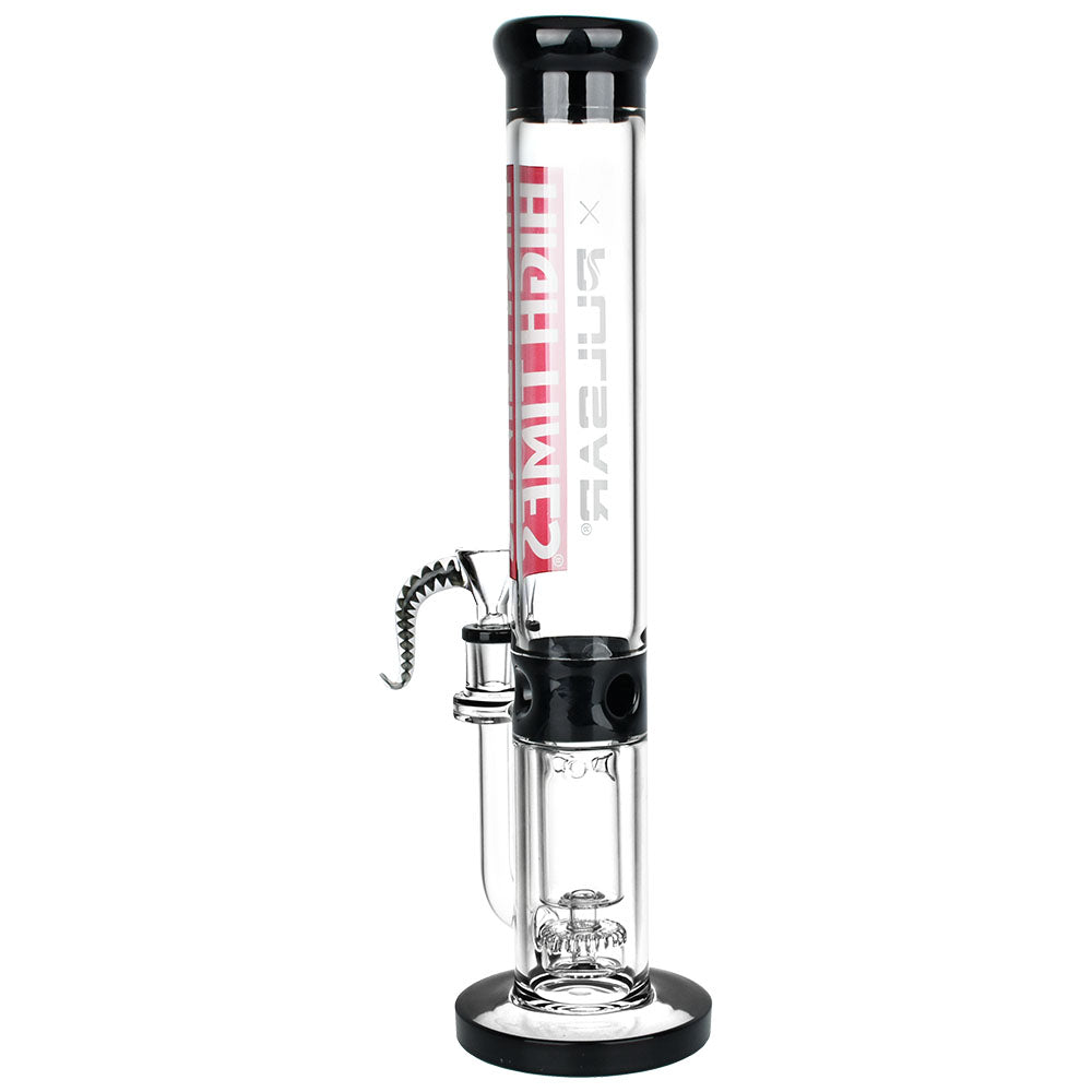 High Times x Pulsar Logo Straight Tube Recycler Water Pipe - 14.75" / 14mm F - Headshop.com