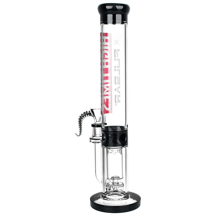 High Times x Pulsar Logo Straight Tube Recycler Water Pipe - 14.75" / 14mm F - Headshop.com